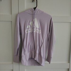 adidas logo hoodie  - purple